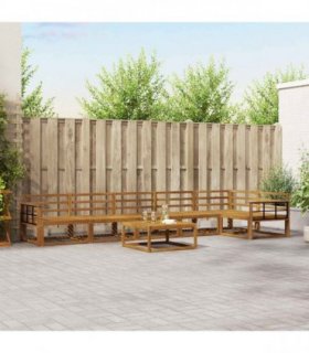 vidaXL Outdoor Sofa Set 7 pcs Natural Solid Acacia Wood