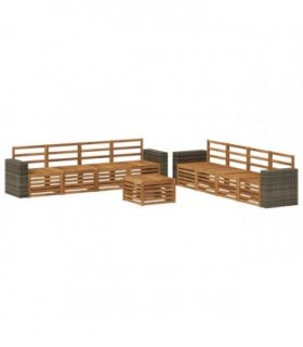 vidaXL Sofa Sets 9 pcs Solid Acacia Wood
