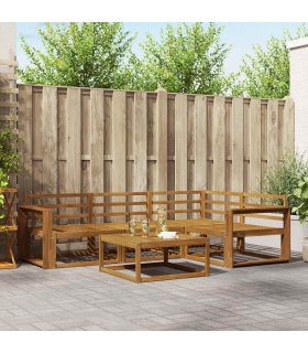 vidaXL Outdoor Sofa Set 5 pcs Natural Solid Acacia Wood
