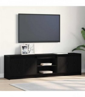 vidaXL TV Units 2 pcs Black 180 x 34 x 50 cm Engineered wood