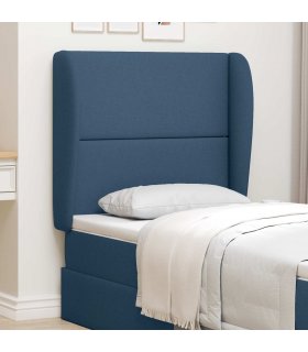 vidaXL Headboard Ear Blue 80 x 23 x 6 cm Fabric