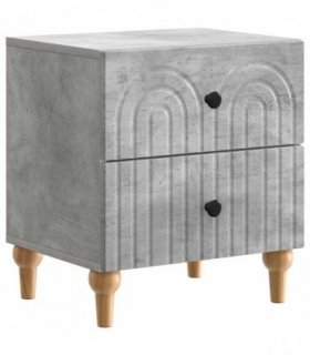 vidaXL Bedside Cabinet Concrete Grey 43 x 34.5 x 48 cm Engineered Wood