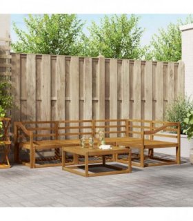 vidaXL Outdoor Sofa Set 5 pcs Natural Solid Acacia Wood