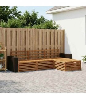 vidaXL Outdoor Sofa Set 5 pcs Solid Acacia Wood