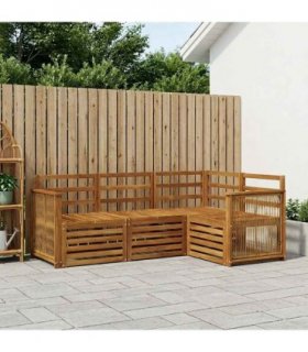 vidaXL Sofa Sets 4 pcs Solid Acacia Wood