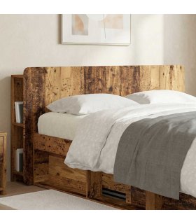 vidaXL Headboard Cabinet with Storage Old Wood Engineered Wood