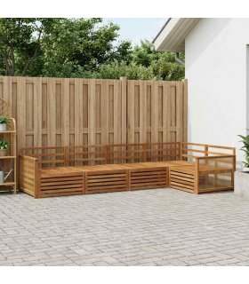 vidaXL Outdoor Sofa Set 5 pcs Natural Solid Acacia Wood