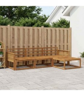 vidaXL Outdoor Sofa Set 4 pcs Natural Solid Acacia Wood