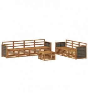 vidaXL Sofa Sets 8 pcs Solid Acacia Wood