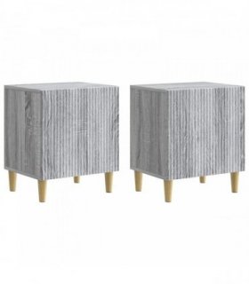 vidaXL Bedside Cabinet 2 pcs Grey Sonoma 43 x 34.5 x 50 cm