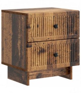 vidaXL Bedside Cabinet Old Wood 43 x 34.5 x 47.5 cm Engineered Wood