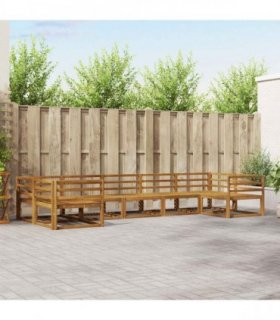 vidaXL Outdoor Sofa Set 7 pcs Natural Solid Acacia Wood