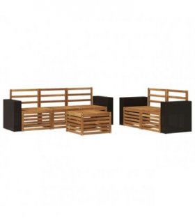 vidaXL Sofa Sets Solid Acacia Wood