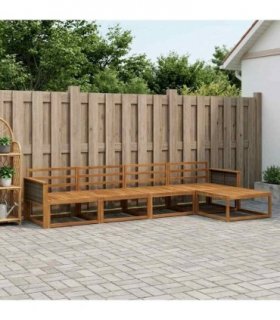 vidaXL Outdoor Sofa Set 5 pcs Natural Solid Acacia Wood