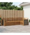 vidaXL Sectional Sofa Set 4 pcs Natural Solid Acacia Wood