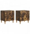 vidaXL Bedside Cabinet with Drawer 2 pcs Smoked Oak 43 x 34.5 x 48 cm