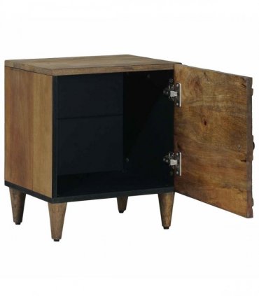 vidaXL Bedside Cabinet 2 pcs Brown 40 x 33.5 x 46 cm Solid Mango Wood