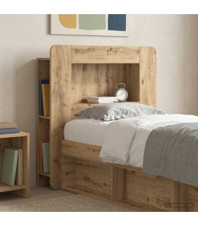vidaXL Headboard Cabinet with Storage Artisan Oak Engineered Wood