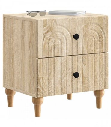 vidaXL Bedside Cabinet with Drawer 2 pcs Sonoma Oak 43 x 34.5 x 48 cm
