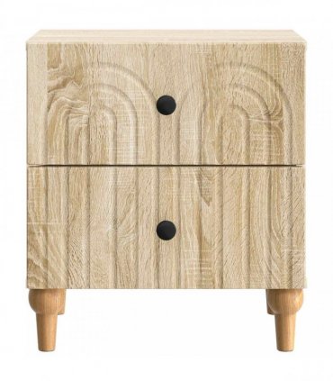 vidaXL Bedside Cabinet with Drawer 2 pcs Sonoma Oak 43 x 34.5 x 48 cm