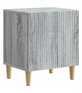 vidaXL Bedside Cabinet Grey Sonoma 43 x 34.5 x 50 cm Engineered Wood