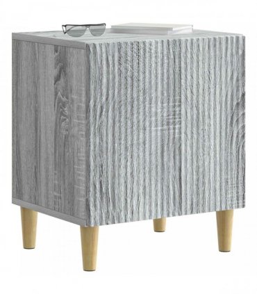 vidaXL Bedside Cabinet Grey Sonoma 43 x 34.5 x 50 cm Engineered Wood