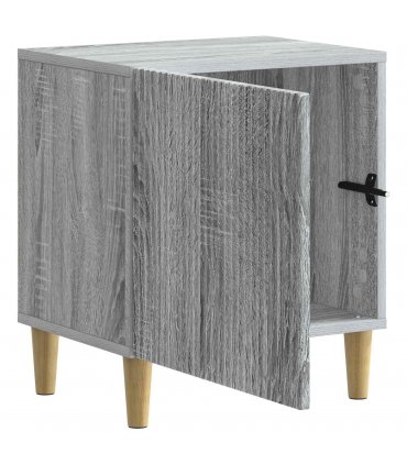 vidaXL Bedside Cabinet Grey Sonoma 43 x 34.5 x 50 cm Engineered Wood