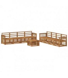 vidaXL Sofa Sets 9 pcs Solid Acacia Wood