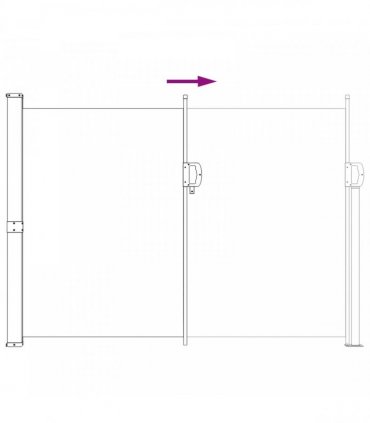 vidaXL Retractable Side Awning 120 x 300 cm 100% polyester iron steel