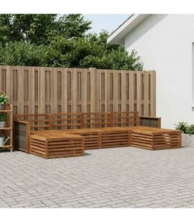 vidaXL Sofa Sets 6 pcs Solid Acacia Wood