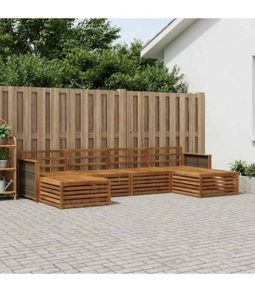 vidaXL Sofa Sets 6 pcs Solid Acacia Wood