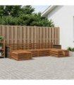 vidaXL Sofa Sets 6 pcs Solid Acacia Wood