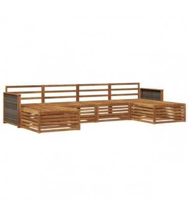 vidaXL Sofa Sets 6 pcs Solid Acacia Wood