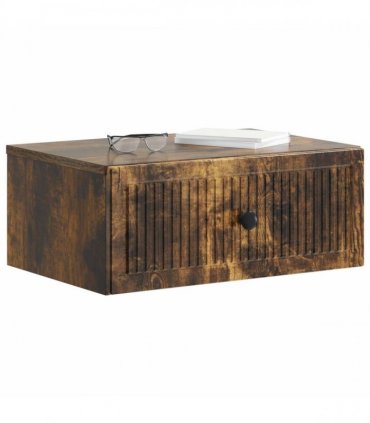 vidaXL Bedside Cabinet with Drawer 2 pcs Smoked Oak 49 x 34.5 x 20 cm