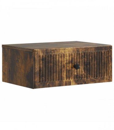 vidaXL Bedside Cabinet with Drawer 2 pcs Smoked Oak 49 x 34.5 x 20 cm