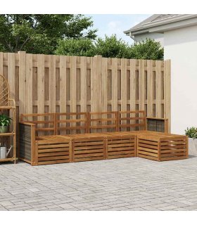 vidaXL Outdoor Sofa Set 5 pcs Natural