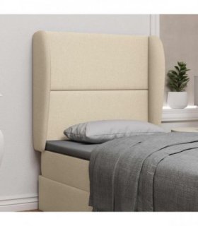 vidaXL Headboard Ear Cream 80 x 23 x 6 cm Fabric