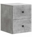 vidaXL Wall-Mounted Bedside Cabinet Concrete Grey 33 x 34.5 x 40 cm