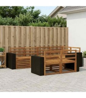 vidaXL Sectional Sofa Set 7 pcs Natural