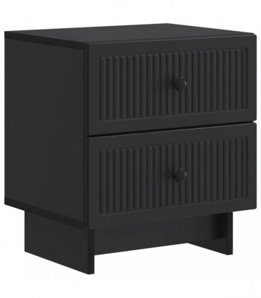 vidaXL Bedside Cabinet Black 43 x 34.5 x 47.5 cm Engineered Wood