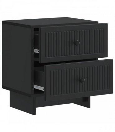 vidaXL Bedside Cabinet Black 43 x 34.5 x 47.5 cm Engineered Wood