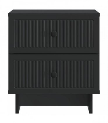 vidaXL Bedside Cabinet Black 43 x 34.5 x 47.5 cm Engineered Wood