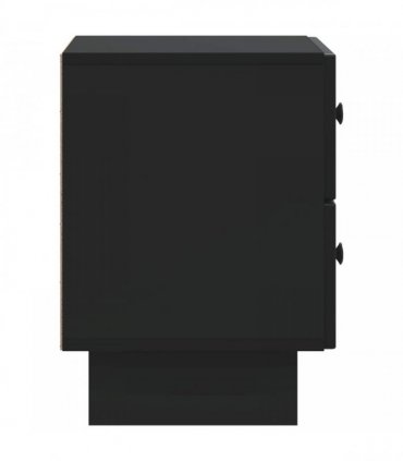 vidaXL Bedside Cabinet Black 43 x 34.5 x 47.5 cm Engineered Wood