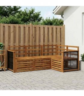 vidaXL Sofa Sets 4 pcs Solid Acacia Wood