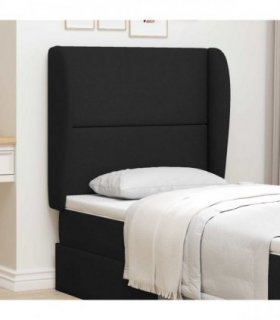vidaXL Headboard Ear Black 80 x 23 x 6 cm Fabric