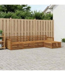 vidaXL Outdoor Sofa Set 5 pcs Natural Solid Acacia Wood