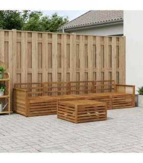 vidaXL Outdoor Sofa Set 5 pcs Natural Solid Acacia Wood