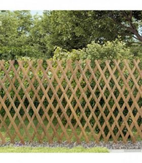 vidaXL Expandable Trellis Fence 2 pcs Light Brown 100 x 105 cm Bamboo