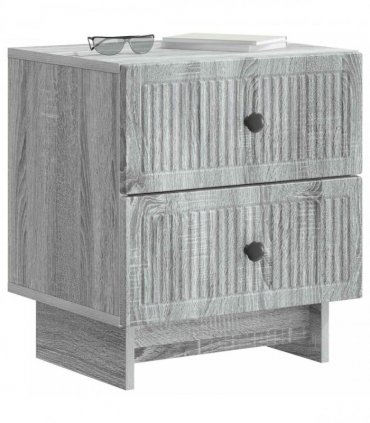 vidaXL Bedside Cabinet 2 pcs Grey Sonoma 43 x 34.5 x 47.5 cm