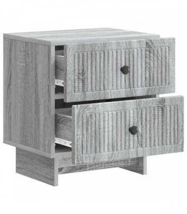 vidaXL Bedside Cabinet 2 pcs Grey Sonoma 43 x 34.5 x 47.5 cm
